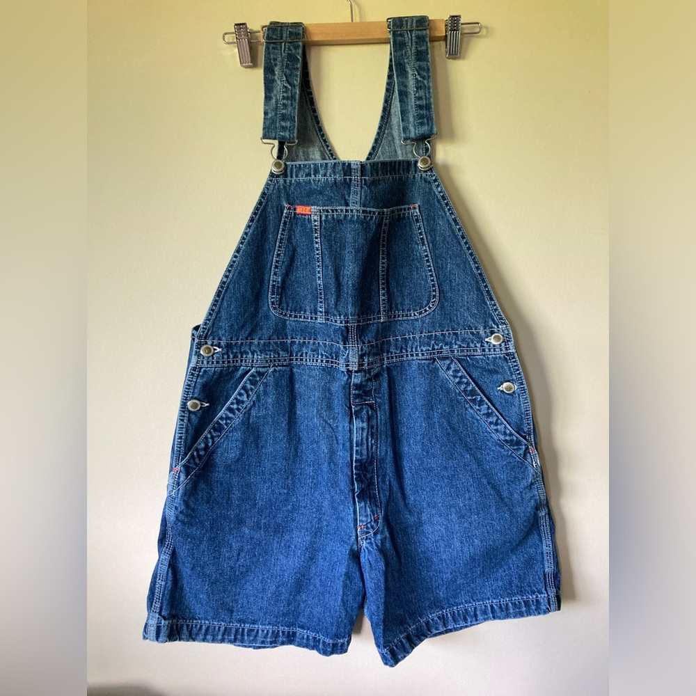 Ikeda Made in Canada Vintage Denim Short Overalls Size Large